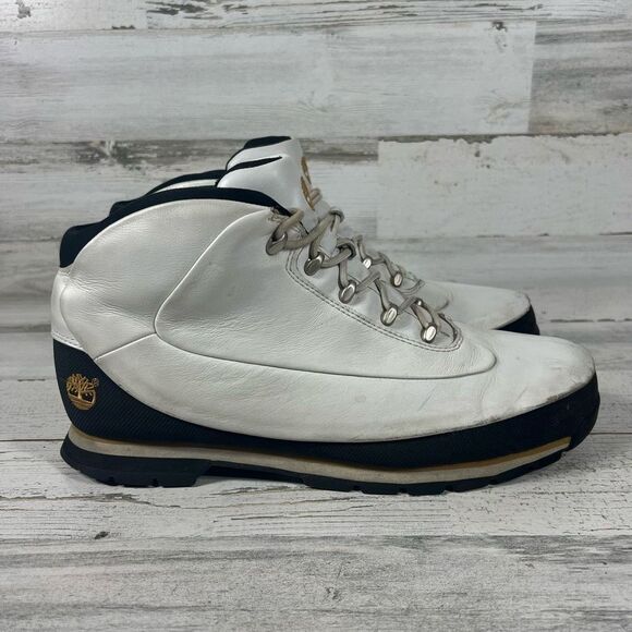 Timberland Mens Jacquard Euro Dub Rock Hiker Stone Boots White‎ Size 13M - Picture 1 of 8